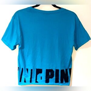 Victoria’s Secret Pink turquoise blue cropped tee cotton tee short sleeve top
